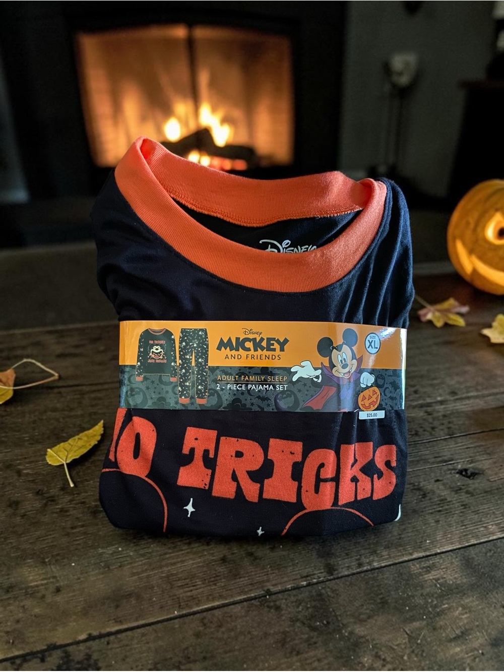Disney Mickey & Friends Halloween Pajama Set - Size XL NEW